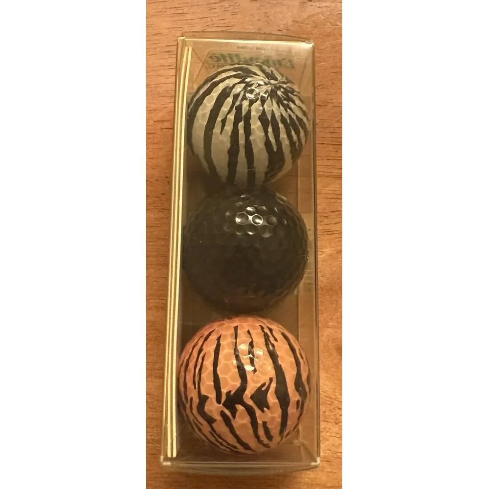 San Diego Zoo New Golf Balls 3 pack-Tiger, Zebra‎ & San Diego Zoo Logo, 2006